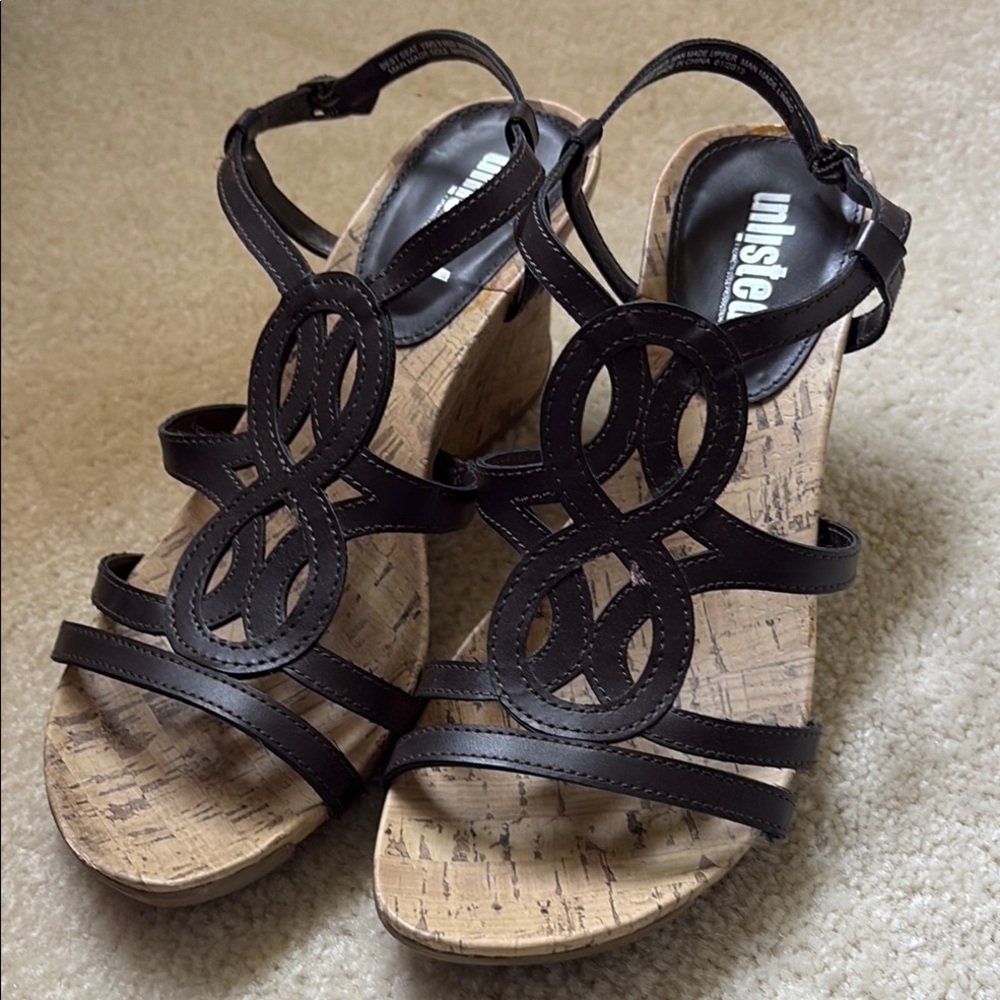 Dark Brown Wedge Sandals